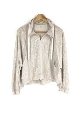 Lululemon Light Cream Lace Zip-Up Jacket